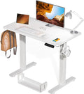 Kingant Standing Desk, 35x20 Inch Electric Height Adjustable Computer Desk | Ergonomic Small Sit Stand Desk Rising Desks for Home Office Stand Up Desk Computer Workstation with Cable Management by KINGANT