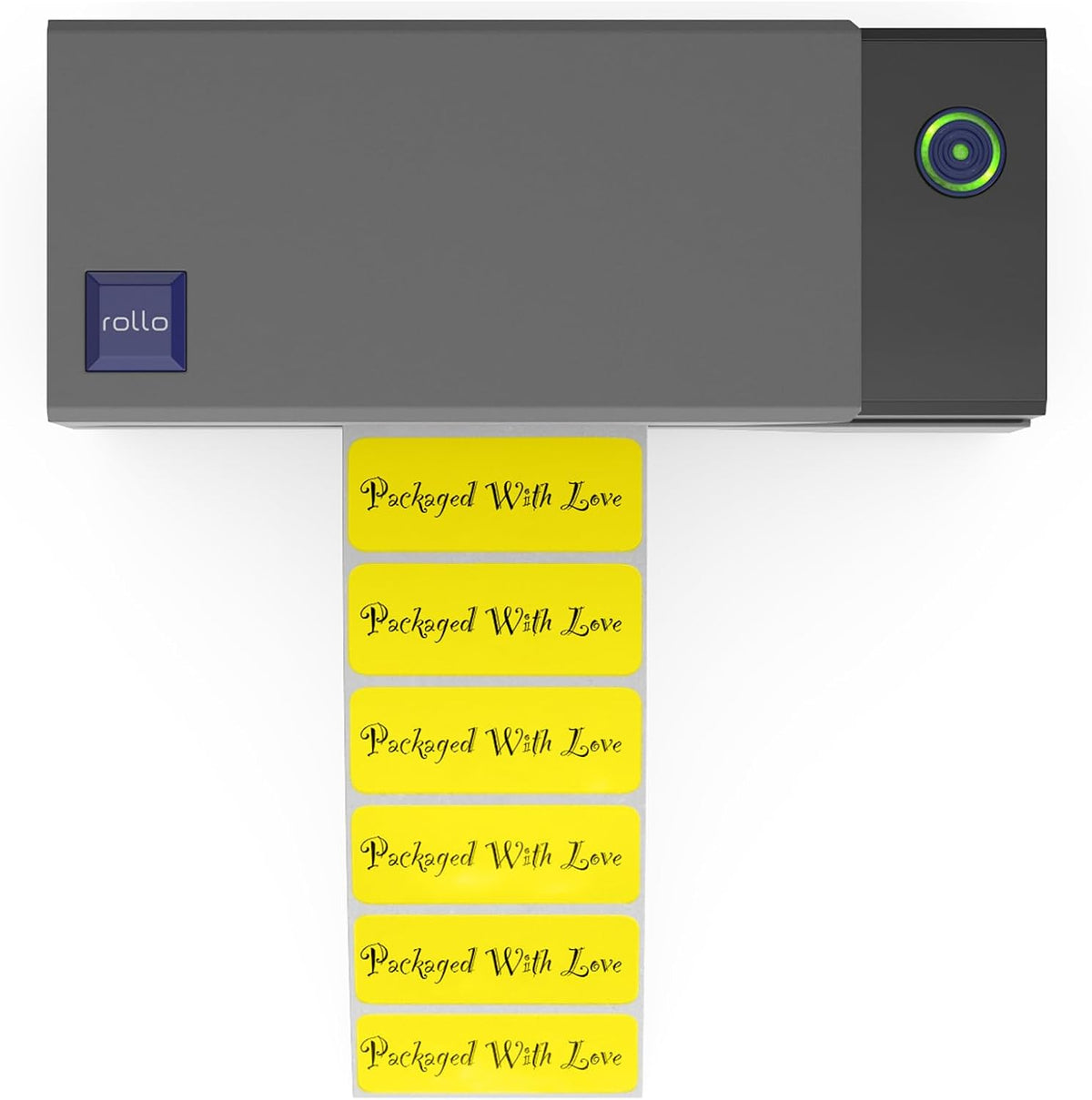 Rollo Direct Thermal 2x1 Sticker Labels - Roll of 1,000 Labels (Yellow) - Image 2