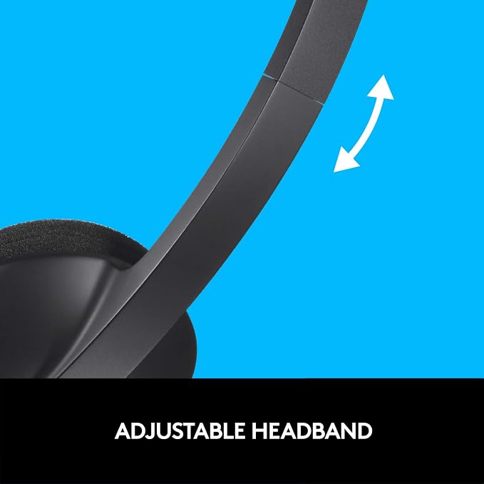 Logitech USB Headset H340 Stereo Windows and Mac - Black | Compatible with Windows and Mac, lightweight design, clear digital audio - Image 6