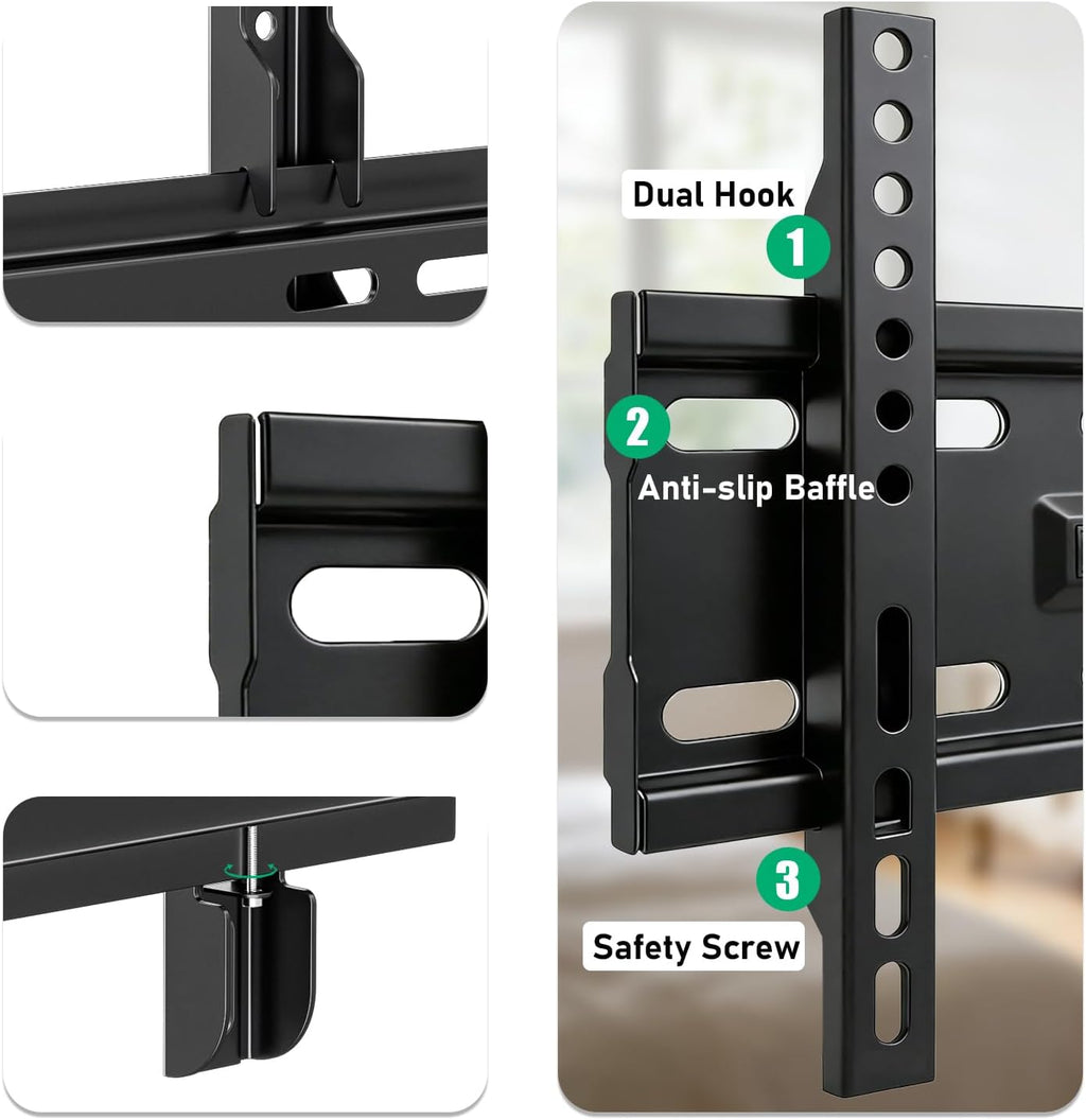 TV Wall Mount Bracket Fixed for 12-43” LED LCD TVs & Monitors - Image 3