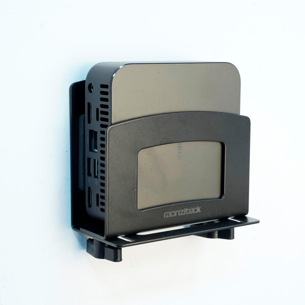 Adjustable Small Device Wall Mount Or VESA Mount Behind the Monitor |Design for Streaming Media Player, Switch, WII,Cable Boxes, Modems,Router,Power,mini pc,Mac mini,OptiPlex MFF and More - Image 7