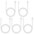 Smays USB to USB C Cable 3ft 5-Pack, Type C Phone Charger Cord Bulk, White by SMAYS