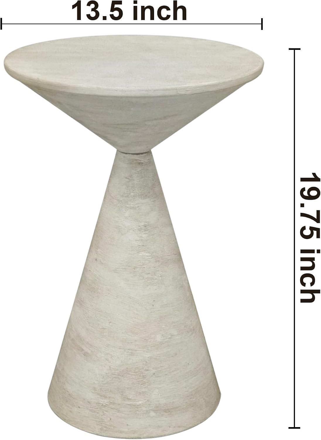 COVLON Small Drink Table, Round Martini Table, Drum End Table Side Table, Metal Accent Table,for Small Space Living Room, Bedroom, Dirt - Image 2