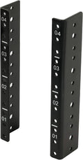 Tecmojo 4U Rack Rails with 12-24 Screws to Mount Equipment, Heavy Duty Steel Rack Rail Set, Black, Tapped Hole by Tecmojo