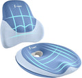 Seat Cushion Lumbar Support Pillow for Office Chair, Car Lower Back Support, Ergonomic Desk Chair Pillow for Butt and Back Support of Memory Foam Seat Pad(Blue) by FLORICH
