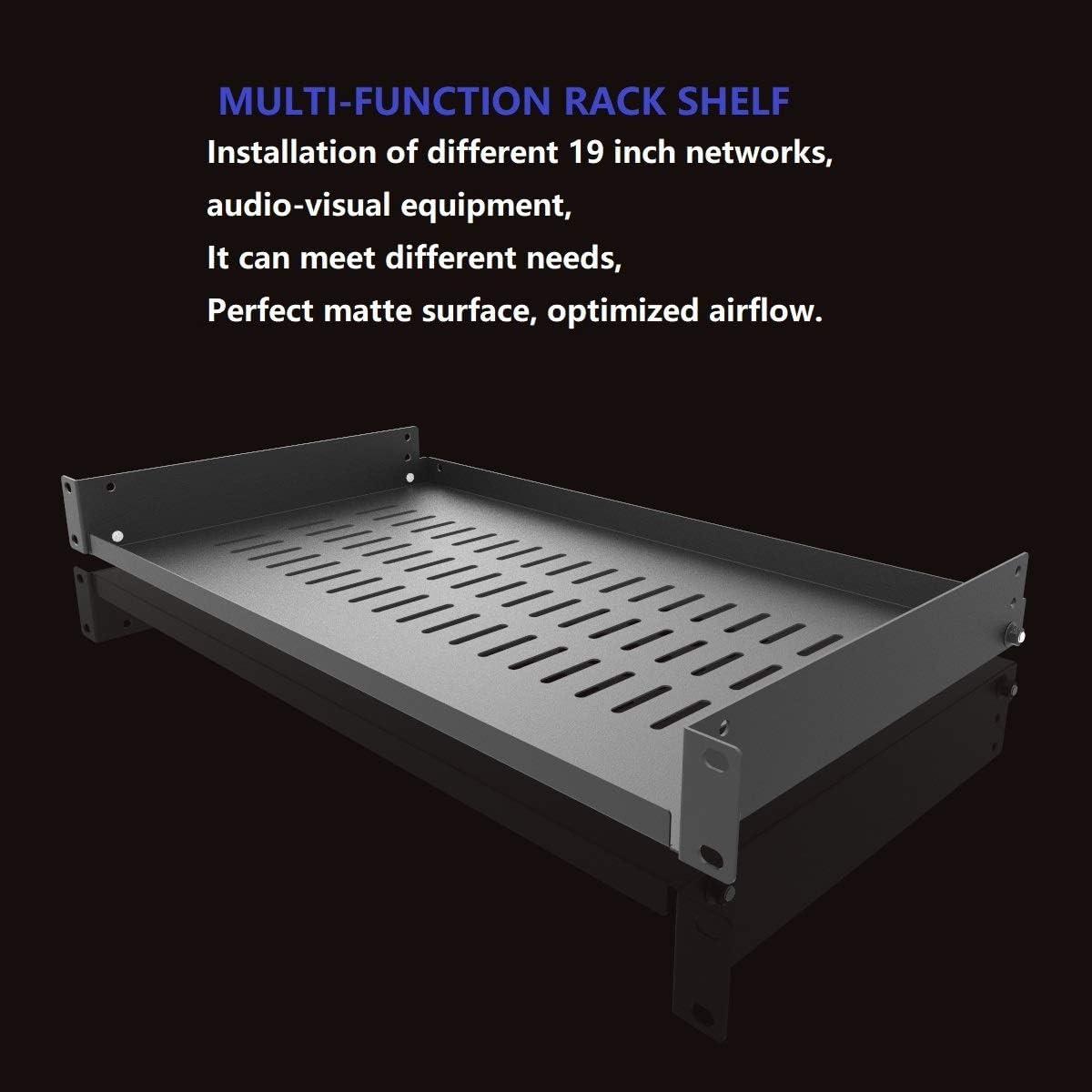 4 Pack 1U Vented Cantilever Server Rack Shelf 10" Depth - Image 6