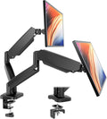 DUMOS 2Pcs Dual Monitor Mount for Desk, Gas Spring Monitor Arm for 2 Monitors Max 32 Inches, Fully Adjustable Double VESA Mount with C-Clamp/Grommet Base, Holds Screen 17.6 lbs by DumosLifestyle