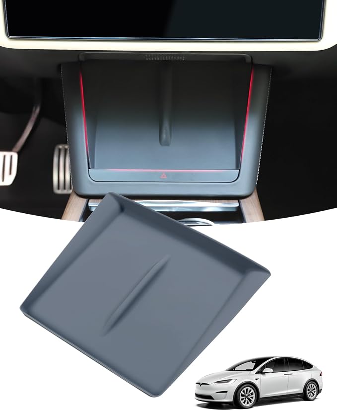 Wireless Charging Mat, Center Console Wireless Charger Silicone Protective Pad Compatible with Tesla Model X/S(2022-2025) by KKTR-CAR