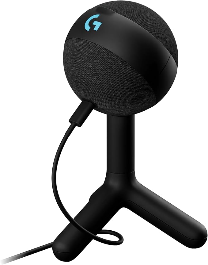Logitech G Yeti Orb Condenser RGB USB Gaming Microphone - Black | LIGHTSYNC, Cardioid, for streaming, plug and play for PC/Mac by Unknown