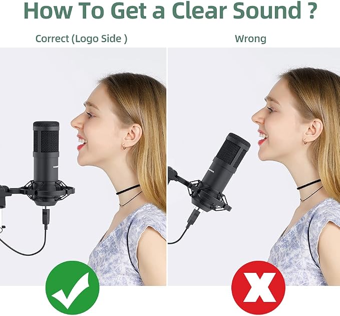 ST-800 Podcast Microphone Kit, 192kHz/24bit USB Condenser PC Mic | 192kHz/24bit chipset, cardioid pickup, studio recording, streaming gaming, voice-over YouTube Twitch, desktop creators - Image 4