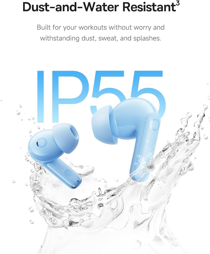 Baseus Bass BP1 Pro Noise Cancelling Wireless Earbuds, Real-Time Adaptive Noise Cancelling, Adaptive Active EQ, LDAC Hi-Res Sound, 6-Mic AI Clear Calls, 55H Playtime, IP55 Waterproof, Bluetooth 6.0 - Image 6