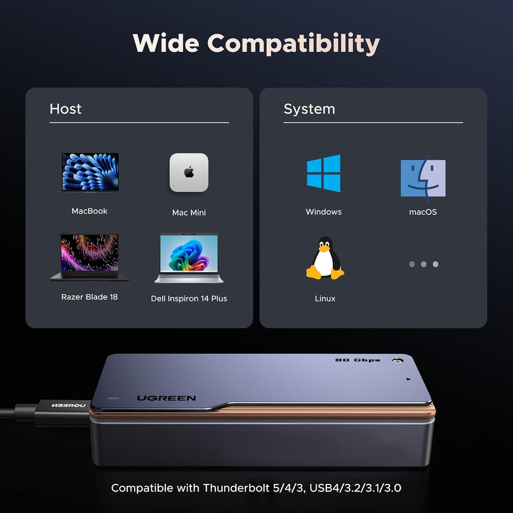 UGREEN Thunderbolt 5 Portable NVMe SSD, Up to 6600MB/s - Image 5