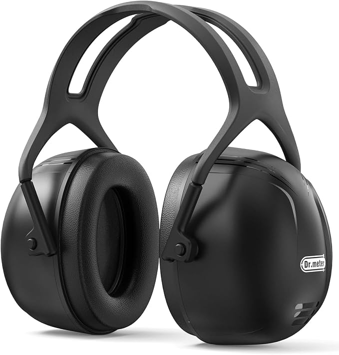 Dr.meter Noise Cancelling Headphones for Adults XL, SNR 35dB Noise Reduction Ear Muffs Safty Earmuffs, Ear Protection for Shooting Gun Range,Yard Work, Mowing, Construction, Workshops- Large Size by Drmeter