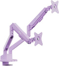 Pixio PS1D Wave Purple Dual Monitor Arm Stand Desk Mount - Fits up to 32 inches Monitors and up to 19.8lbs. VESA Compatibility and Integrated Cable Management by Pixio