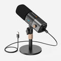 AM25X Gen3 USB/XLR Podcast Microphone for PC/Audio Mixer | Condenser Mic with Desk Stand for Stream/Podcast, USB-C Noise Canceling, Volume, Headphone Jack, Mute, XLR for Audio Mixers by NearStream
