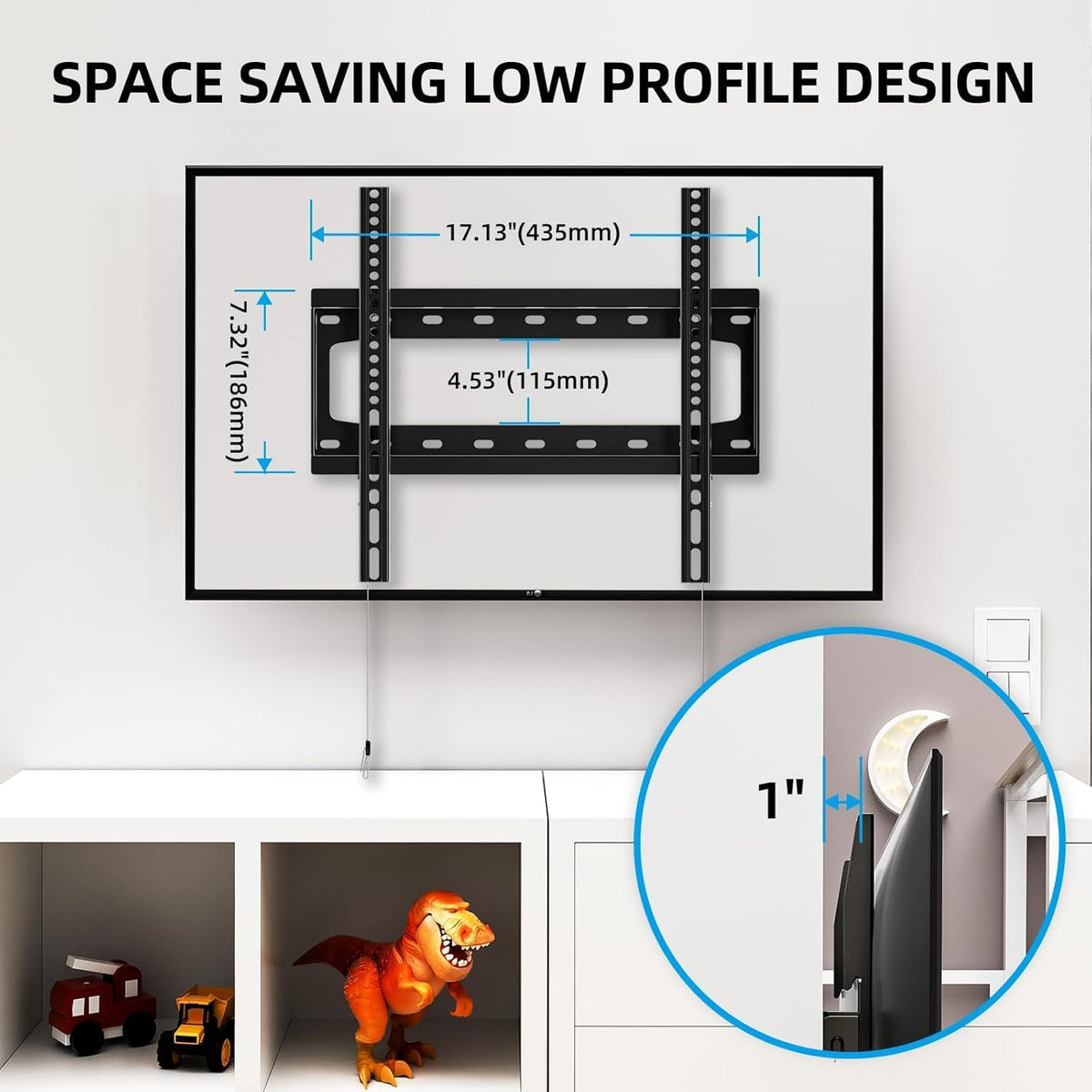 HOME VISION TV Wall Mount Fixed for Most 26-65 Inch Flat/Curved TVs - Image 3