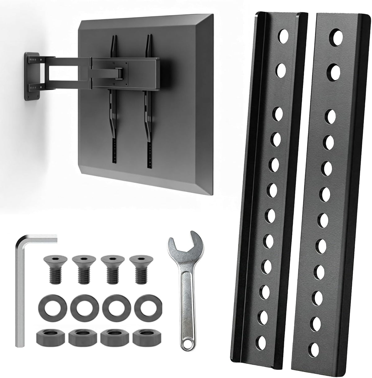 Vertical VESA Extender Kit, TV Mount Extender, 2 PCS, Black by Dedomy