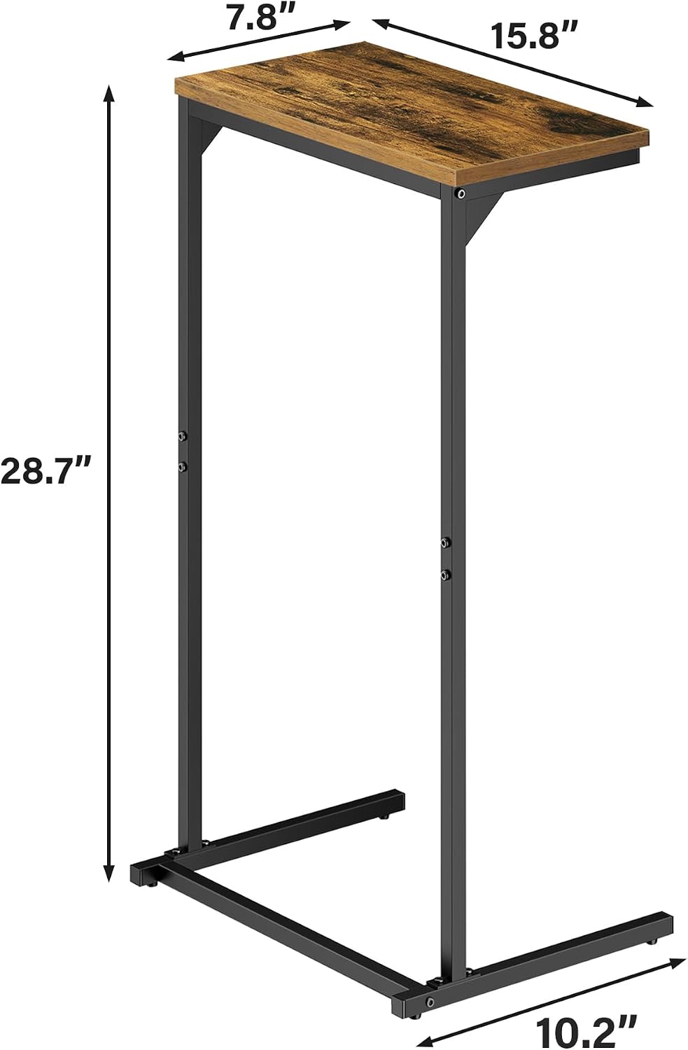 TUTOTAK C Shaped End Table Set of 2, 28.7 inch Tall Couch Small Side Table - Image 3