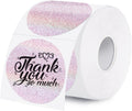2 Inch Holographic Thermal Labels,Pink Round Thermal Printer Labels,Printable Round Thermal Printer Labels Self-Adhesive Direct Thermal Label(300 Labels/Roll Pink) by WANGHENG