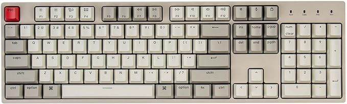 Keychron C2 Full Size Hot-swappable Wired Mechanical Keyboard Compatible with Mac, Keychron Brown Switch, 104 Keys ABS Retro Color Keycaps Gaming Keyboard for Windows, USB-C Type-C Braid Cable by Keychron