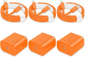 20W Fast Charger for iPhone 14/13/12 [3-Pack, MFi Certified] | USB-C PD power adapter with 6Ft cable, compatible with iPhone 14/13/12/11/Pro Max/Pro/Plus/Mini, iPad & more - Orange by CXX