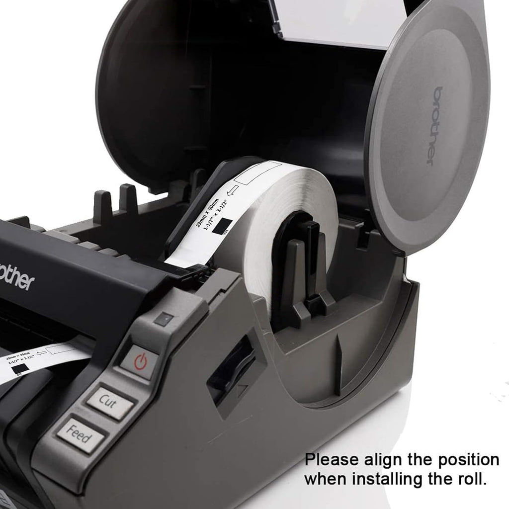 (12 Rolls + 1 Frame, 4800 Labels) Labelebal Compatible 1-1/7" x 3-1/2"(29mm x 89mm) Direct Thermal Labels Replacement for DK-1201 Shipping Mailing Postage Address Compatible for Brother QL Printer - Image 6