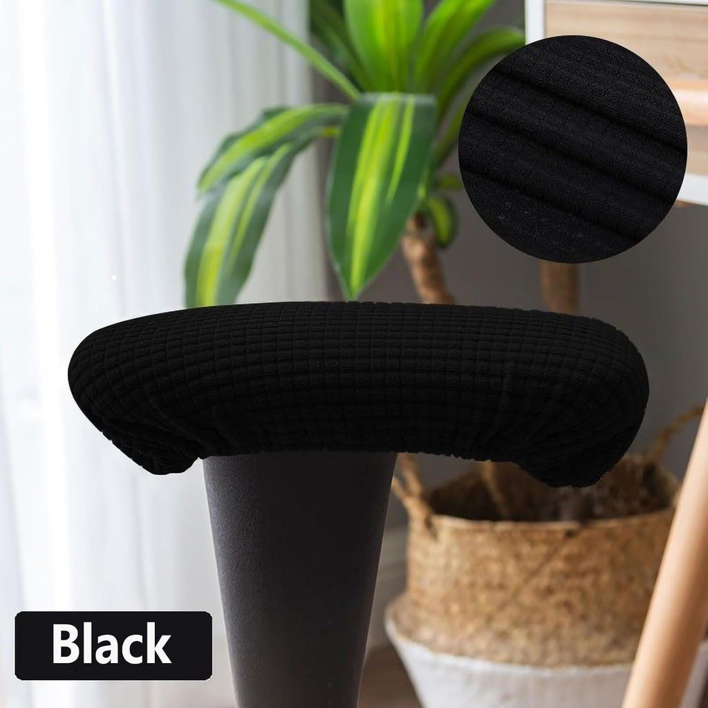 Office Chair Arm Covers,Office Chair Arm Rest Cover Gaming Chair Armrest Covers Office Removable Arm Rest Covering Elastic Chair Armrest Cover (Black, 2Pcs/Set (10-13) x (2-4) x 1.9 inches) - Image 6