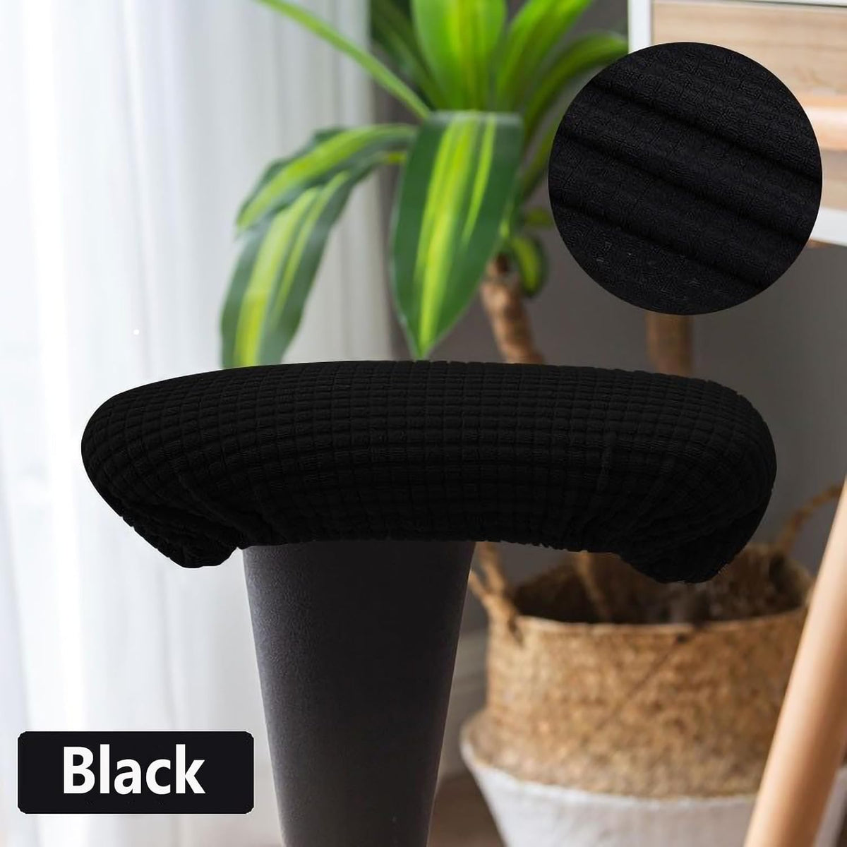Office Chair Arm Covers,Office Chair Arm Rest Cover Gaming Chair Armrest Covers Office Removable Arm Rest Covering Elastic Chair Armrest Cover (Black, 2Pcs/Set (10-13) x (2-4) x 1.9 inches) - Image 6