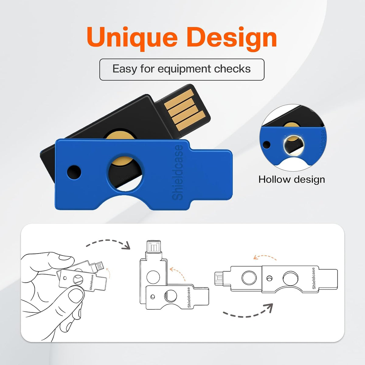Protective Case for Yubikey 5 NFC, Blue - Image 4