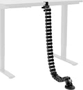 VIVO No Drill Clamp-on Desk Vertebrae Cable Management Kit, Adjustable Quad Entry Flexible Cord Organizer for Home Office, Black, DESK-AC01P-B by Unknown