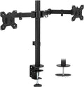 Mount-It! Dual Monitor Desk Mount, 17-32", 19.8 lbs Each | Full motion arms with tilt, swivel & rotate, VESA 75x75 100x100, C-clamp and grommet base. by Mount-It