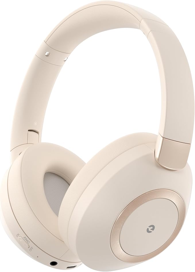 Active Noise Cancelling Headphones, 100H Playtime Headphones Wireless Bluetooth, Bluetooth Headphone with Microphone, Over- Ear Wireless Headphone with Deep Bass for Travel by EAORUL