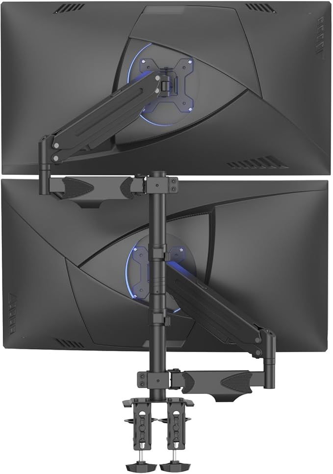 Suptek Dual Monitor Mount Stand-Height Adjustable Gas Spring Monitor Arm Desk Mount for 2 Computer Screens 17 to 32 inches - Each Arm Holds up to 22lbs (MD8822) by suptek