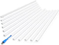 ZhiYo 204" White Cord Cover for 1 Wire, Mini Size, 0.5" W x 0.3" H | Fits 1 Cat6 Cable, Ideal for Door Frame Corners, Low-Profile Design Blends In, 12 Pack (17" Each), Self-Adhesive, Paintable by ZhiYo