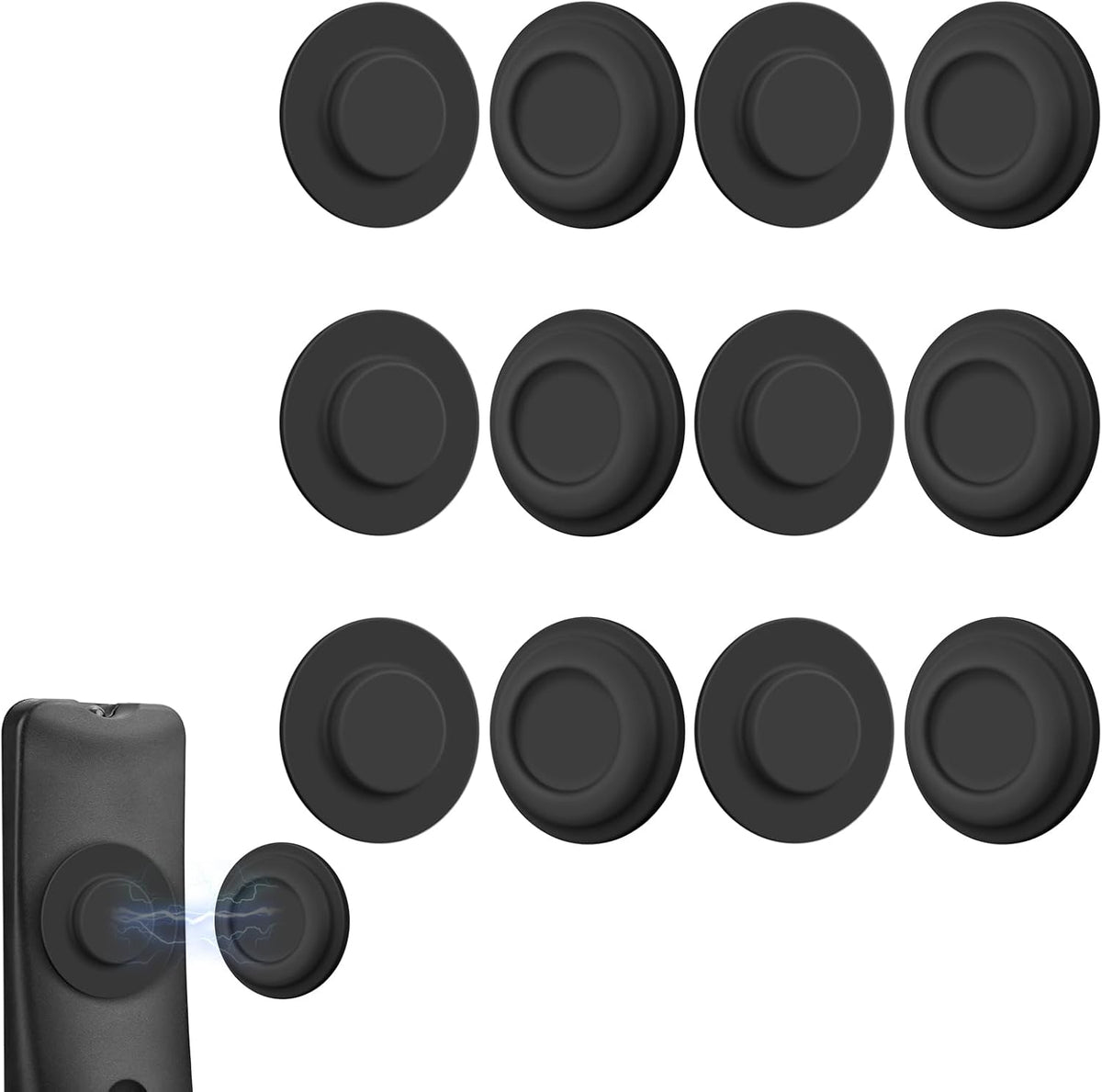 6 Pack Magnetic Remote Control Holder, Silicone, Self-Adhesive No-Drill by AMAZYC-US
