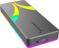 SABRENT Rocket RGB USB4 20Gbps NVMe & SATA M.2 SSD Enclosure (EC-RGBG) by SABRENT