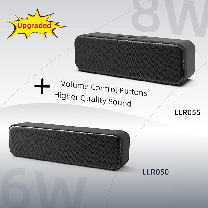 [Upgraded] Computer Speakers for Desktop PC, USB Plug-n-Play, External Speakers for Laptop, Mini PC Sound Bar with Stereo Loud Sound, Enhanced Bass, Compatible with Windows, macOS, ChromeOS, Linux - Image 8