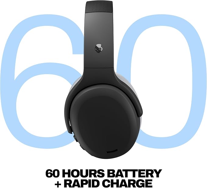 Skullcandy Crusher ANC 2 Noise Cancelling Wireless Headphones - Asphalt | Multi-Sensory Crusher Bass, Over-Ear Fit, Bluetooth, 60 Hours Battery, Working Out, Gym, Travel, Studying, Music, Gaming - Image 3