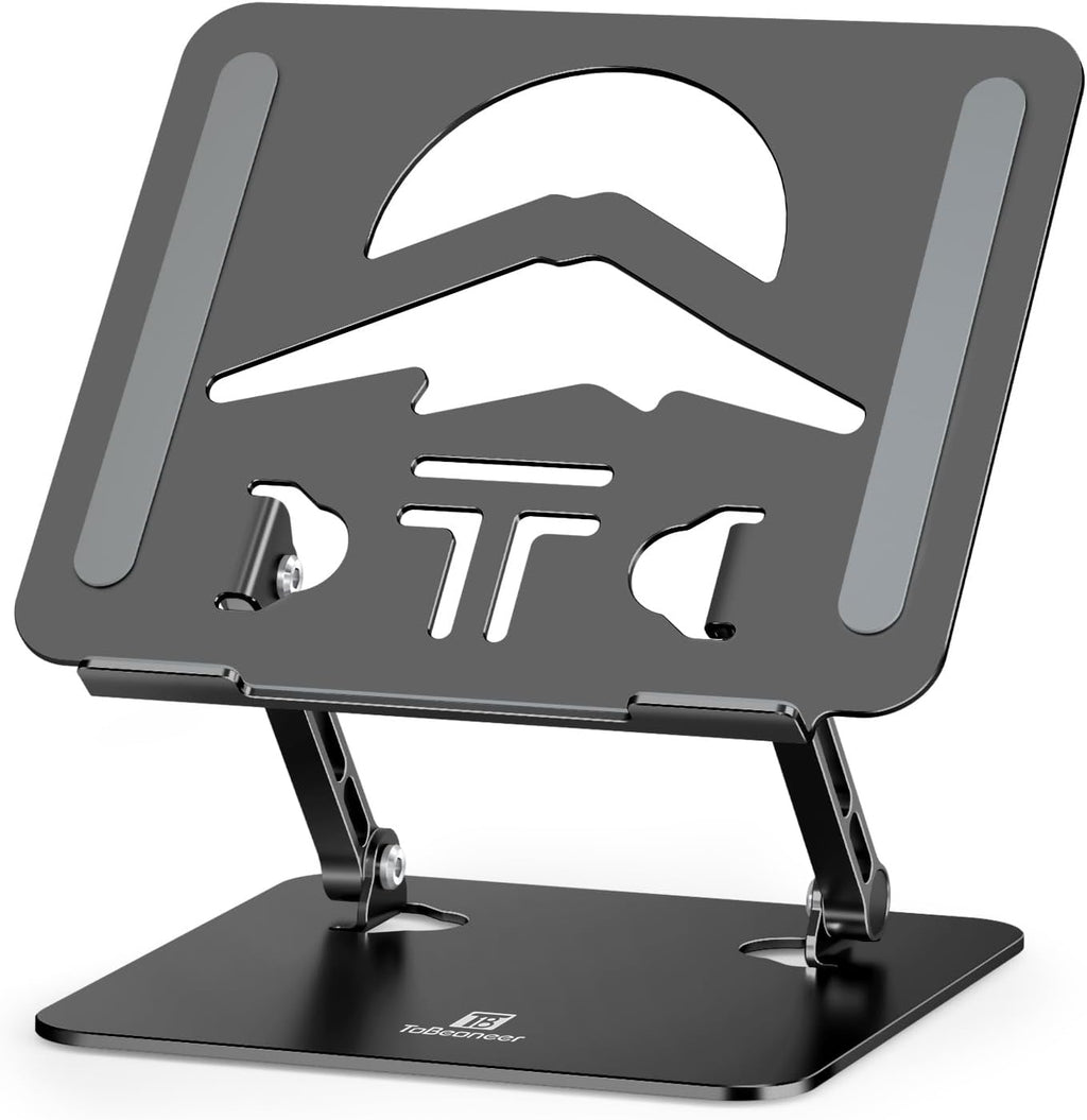 Z-Shaped Laptop Stand for Desk Fits 10"-16" Notebook, Black by ToBeoneer