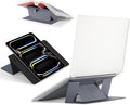 MOFT Invisible Laptop Stand for Desk, Stick-Free Tablet and Computer Stand with Dual-Angle, Foldable&Portable Laptop Riser Holder, Fits 7-11" Tablets&11-14" Laptops, Space Gray (Non-Adhesive Version) by MOFT