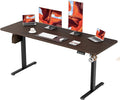 67"x24" Standing Desk, Height Adjustable Sit-Stand Home Office, Walnut | Electric Adjustable Standing Desk, Sit to Stand Computer Office Desk with Splice Board, Memory Preset, Lifts 28.7''-46.5" by ERGOMAKER