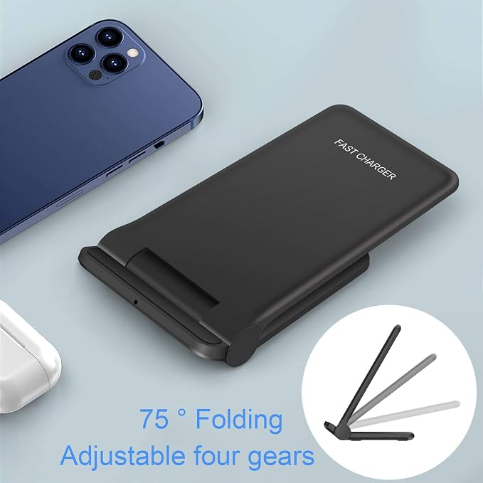 25W Wireless Charger,Foldable 2 in 1 Wireless Charging Station for Apple iPhone 16/16 Pro/15/14/13/12/11/Plus/SE/X/Airpods,PDKUAI 15W Fast Dual Wireless Induction Charge Stand for Samsung/LG - Image 6