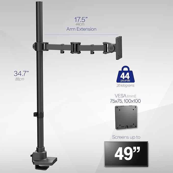 VIVO Single Monitor Desk Mount, Fully Adjustable Stand - Image 6
