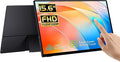 CAPERAVE 15.6'' Portable Monitor Touchscreen, FHD IPS Touch Screen with Tempered Glass, Travel Monitor with Kickstand & Speaker, HDMI USB C External Monitors for Mac Laptop Phone Computer by CAPERAVE