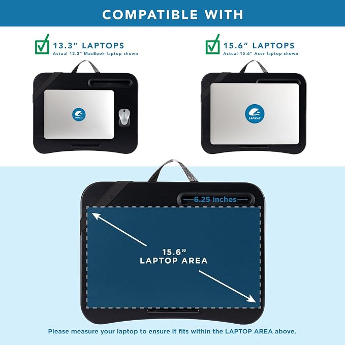 LAPGEAR Designer Lap Desk – Buffalo Check, 2-Pack with Storage Basket - Image 4