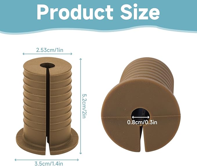 2 Pcs Starlink Cable Routing Kit for 1 Inch Wall Hole, Brown Silicone Wall Grommet for Ethernet Cable, Perforated Cable Punch Grommet, Starlink Accessories - Image 6