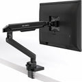 EVEO Premium Single Monitor Arm 14"–34", Adjustable Gas Spring Monitor Mount, Single Arm Desk Mount for 34 Inch Computer Screens, VESA Compatible Stand with Clamp and Grommet Base – Black by EVEO
