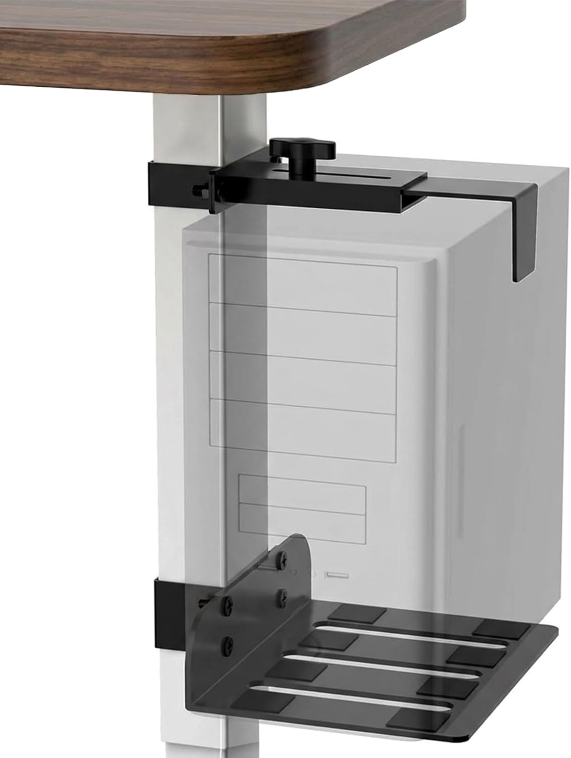 Under Desk PC Mount, PC Holder for Standing Desk by Moutosne