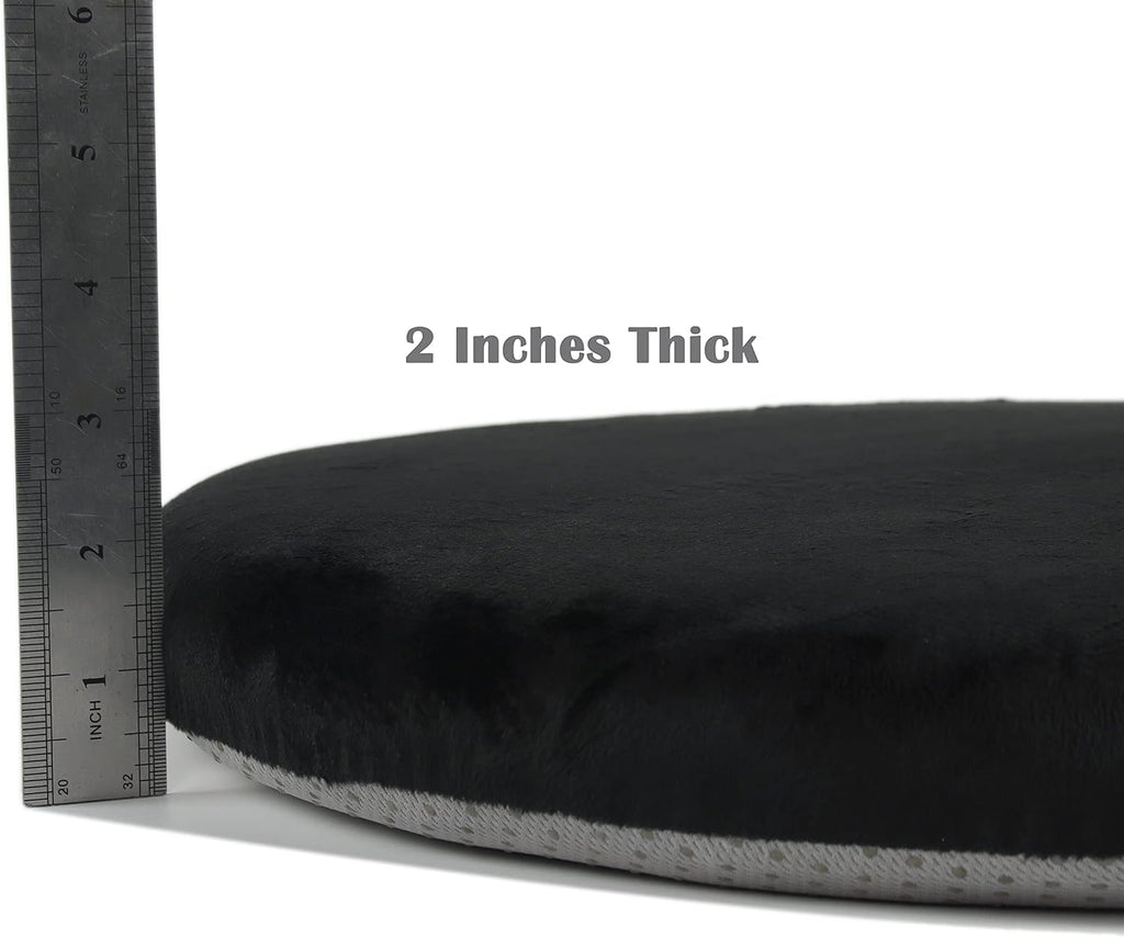 Sigmat Memory Foam Seat Cushion Anti-Slip Round Chair Pad 18 in Black - Image 5