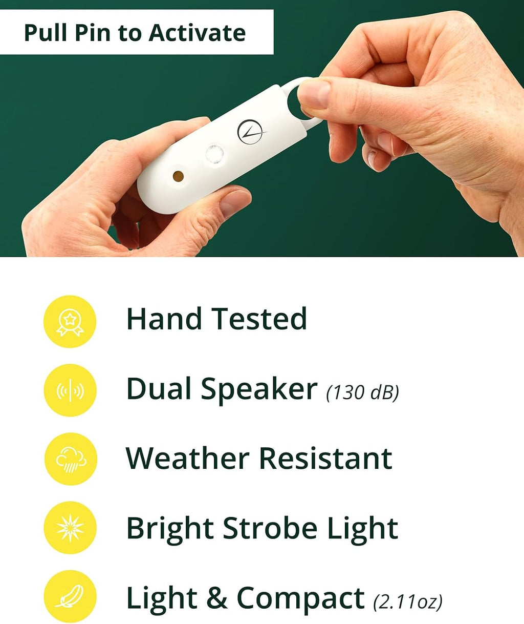 Vantamo Personal Alarm for Self Defense with Low Battery Notice, Strobe Light & Extra Loud 130 dB Double Speakers Safety Keychain Set for Women, Rechargeable Panic Button for Womens Self Defense - Image 6